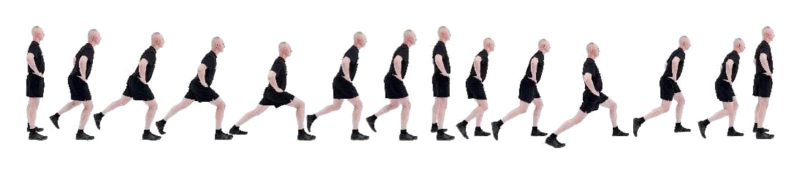 Rear Lunge: official ATP 7-22.02 photo sequence (figure 3-2, PD2 Rear Lunge) showing the positions of the exercise in order.